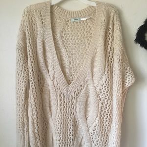 Knit cream sweater
